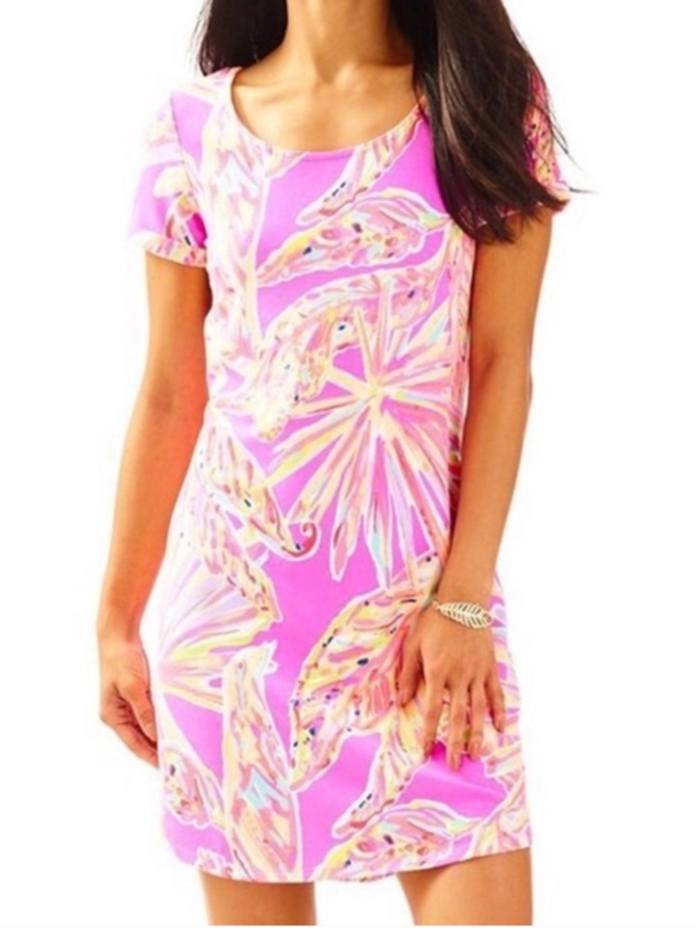 Lily Pulitzer Tammy Dress UPF 50 Amethyst Sunseekers Print